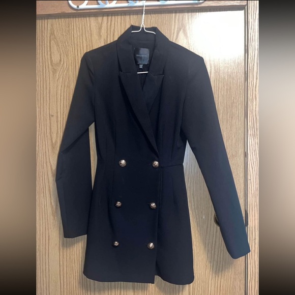 Dynamite Black Blazer Romper Jumpsuit - Picture 2 of 3